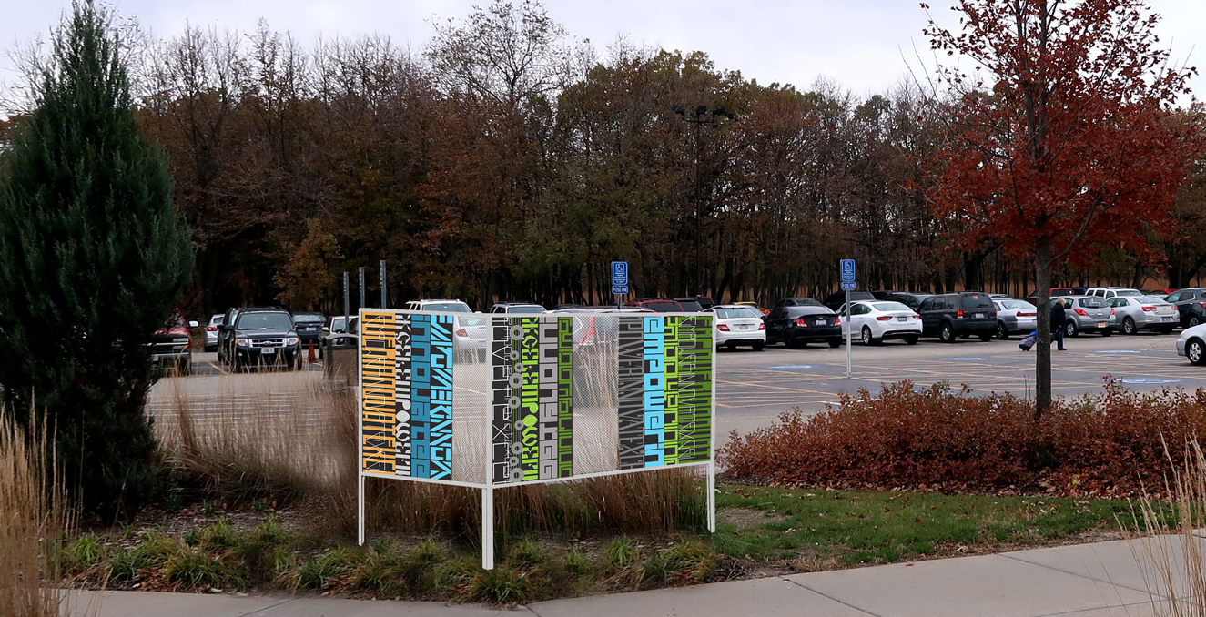 Rendering | invited design proposal 2 double-sided panels at 5x3 and 4x3. c Heather Hancock 2019