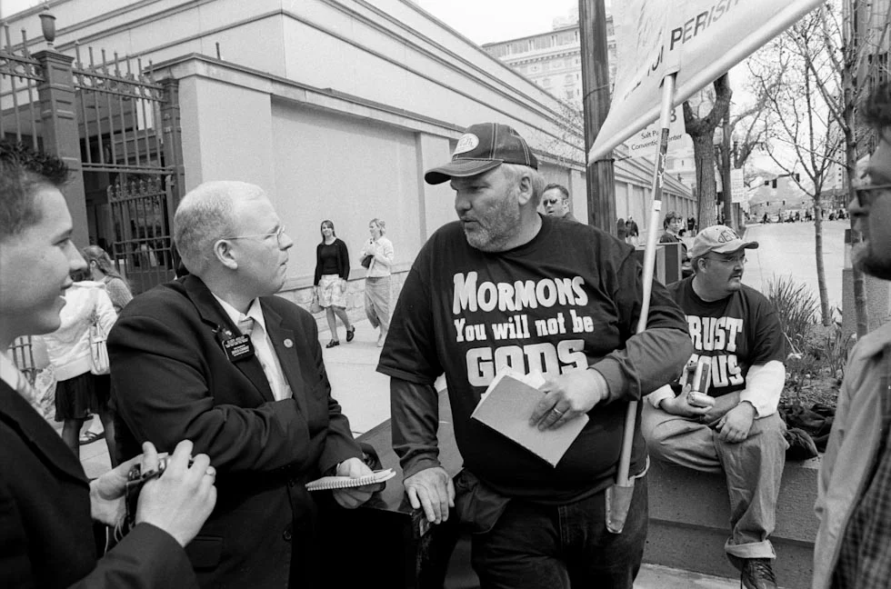  Missionary Schedules an appointment with Anti-Mormon Protester, Salt Lake City 