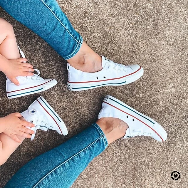 Matchy matchy 👯&zwj;♂️ Not many things are cute on adults and kids but converse sneakers are a classic.  http://liketk.it/2QJPi #liketkit @liketoknow.it #LTKfamily #LTKkids #StayHomeWithLTK #mommyandme #matchingoutfits #familylook #minime #toddlerfa