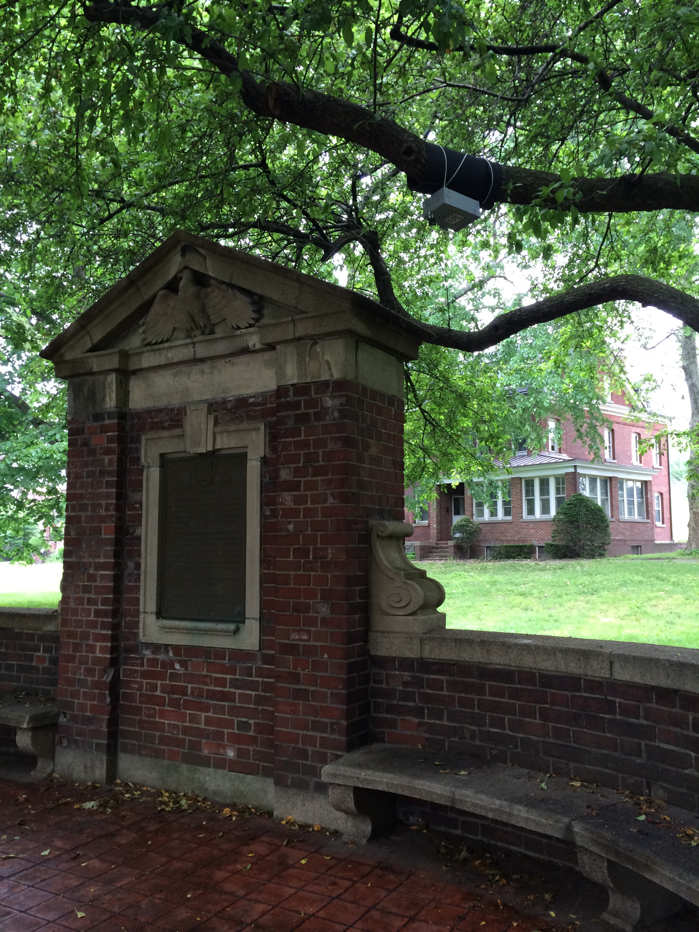 Site V, near a memorial commemorating the purchase of Governors Island, Colonels Row 
