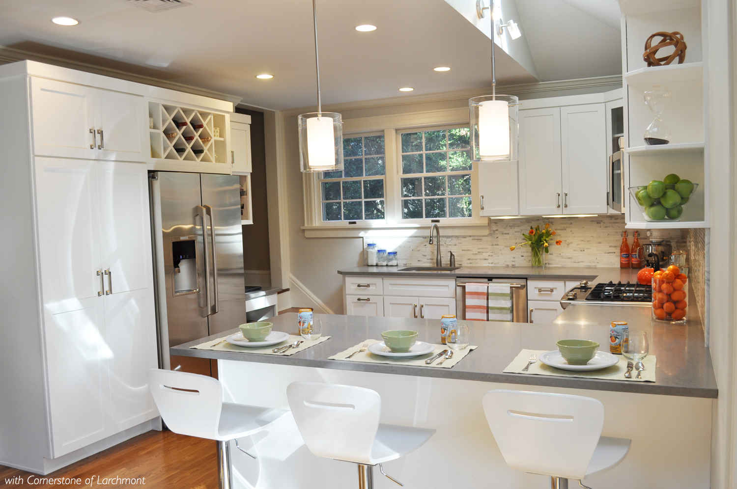 KAM DESIGN LLC_Kitchen Remodel_Soft Modern Kitchen_White Kitchen Cabinets_Modern Kitchen Lighting.jpg