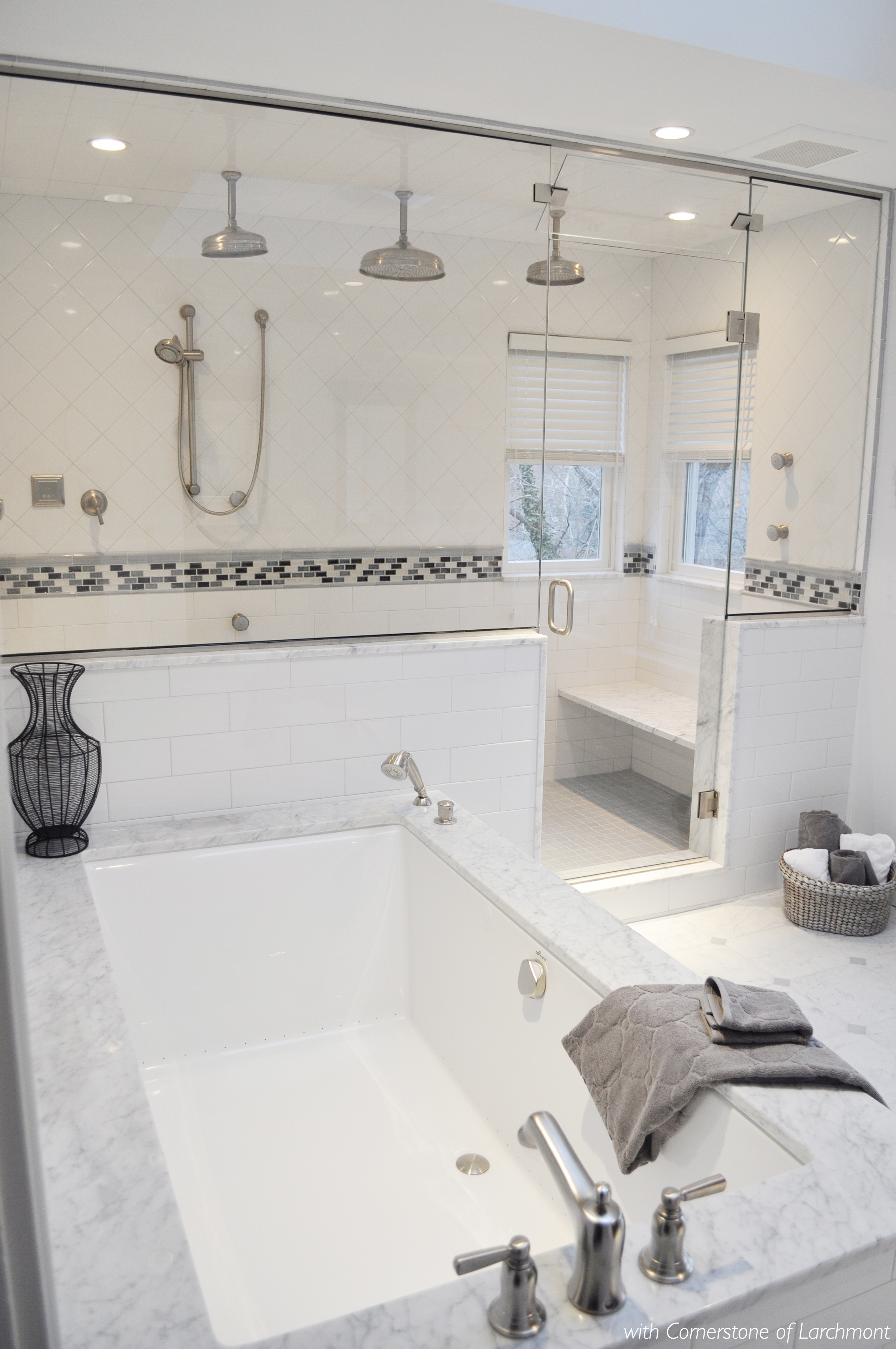 Kim Annick Mitchell_Interior Designer_Larchmont Master Bathroom_Marble Bathroom_White Tile_Tub_Steam Shower.jpg