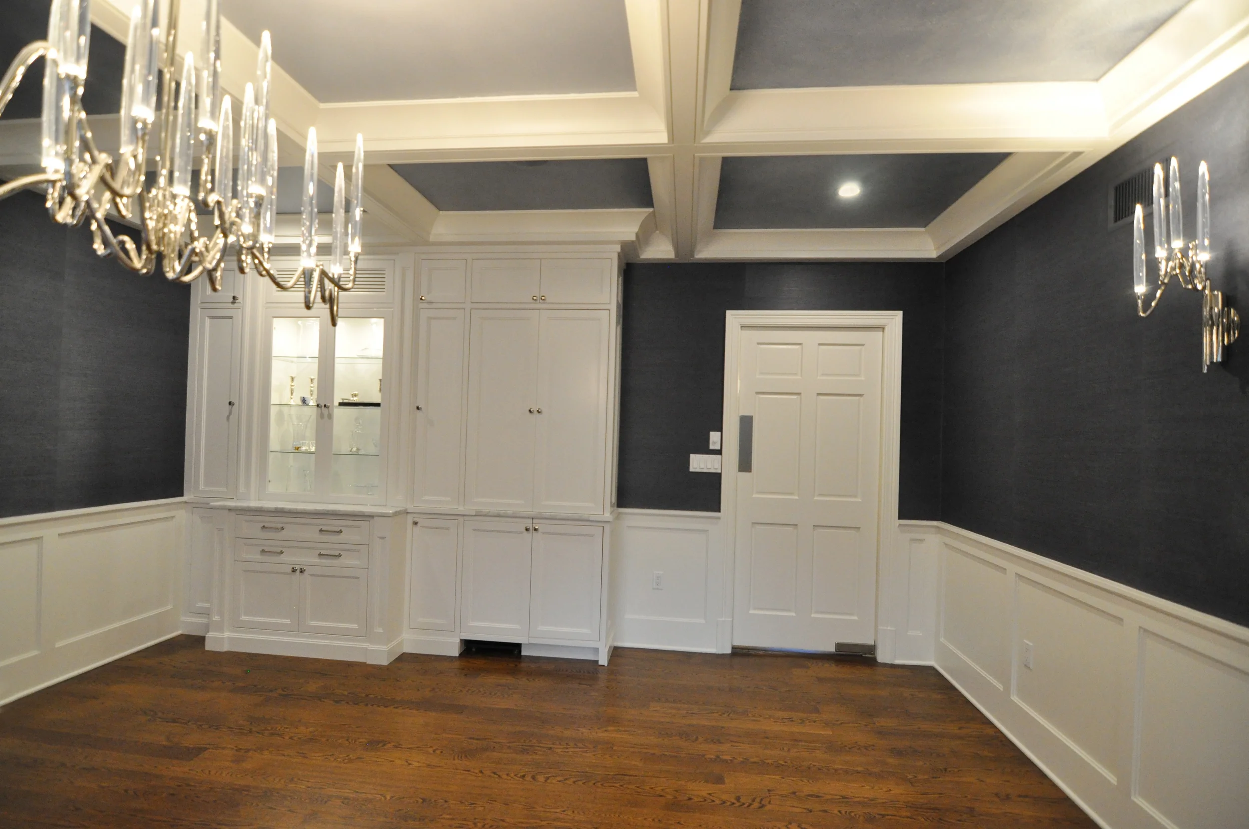 KAM DESIGN_Dining Room Millwork_Custom Cabinet_Wet Bar_Wainscot_Coffered Ceiling_Grass Cloth Wallpaper_WideAngle-1.jpg