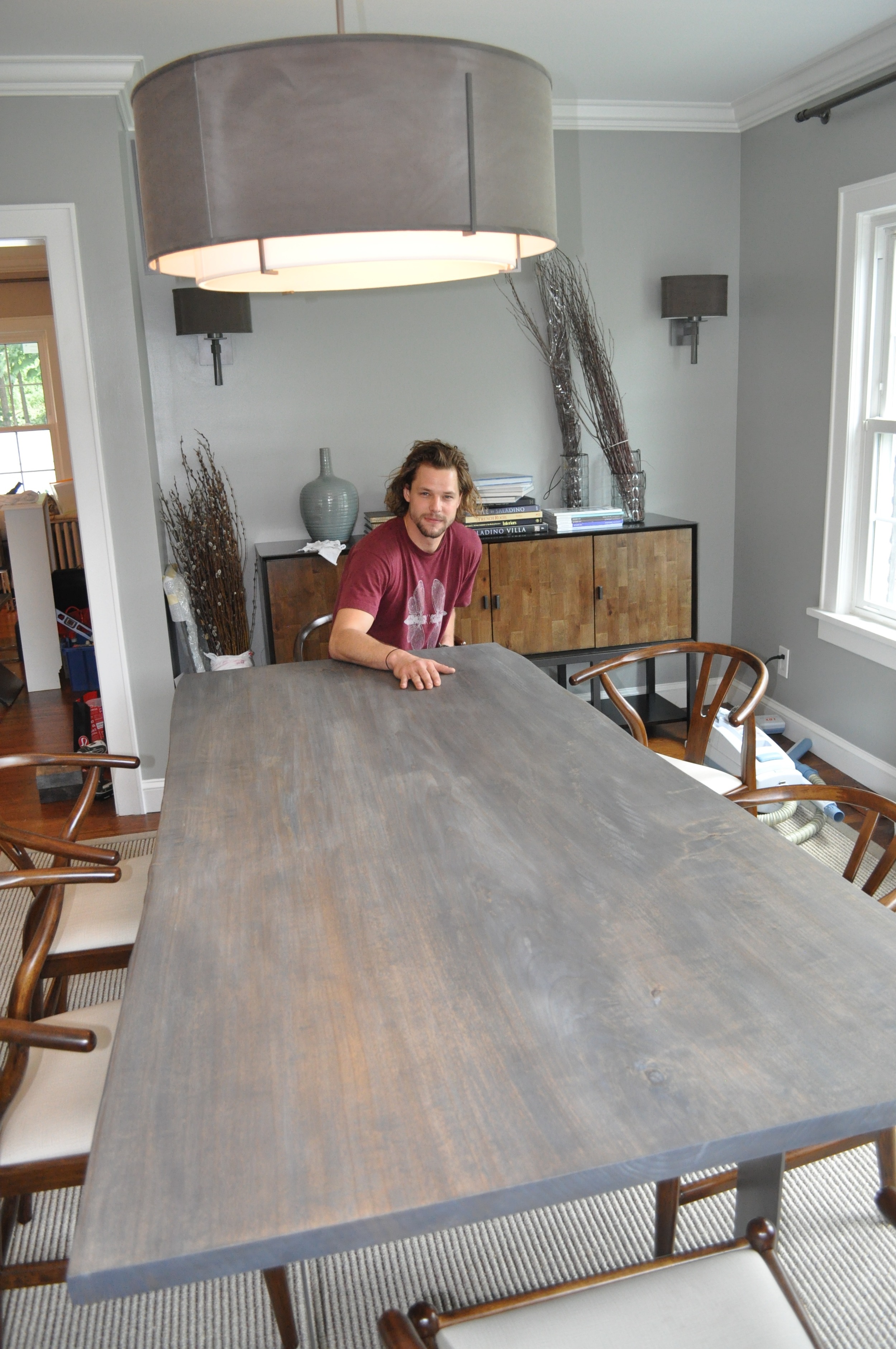 Mats Christéen and his exquisitely crafted custom-designed dining table