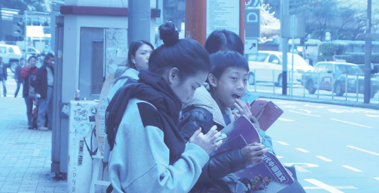 People constantly connected with their devices rather than looking up to notice their surroundings.