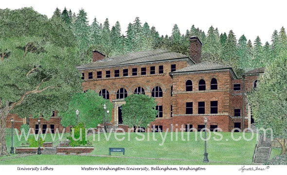 Western Washington University, Old Main without Ivy, Bellingham