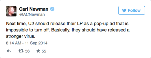 Clearly the well intended "gift" does not sit right with the audience