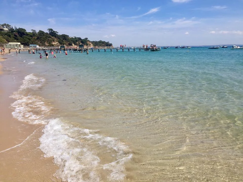 Take a dip at one of the many beaches along the Mornington Peninsula - this one is Shelley Beach in Portsea