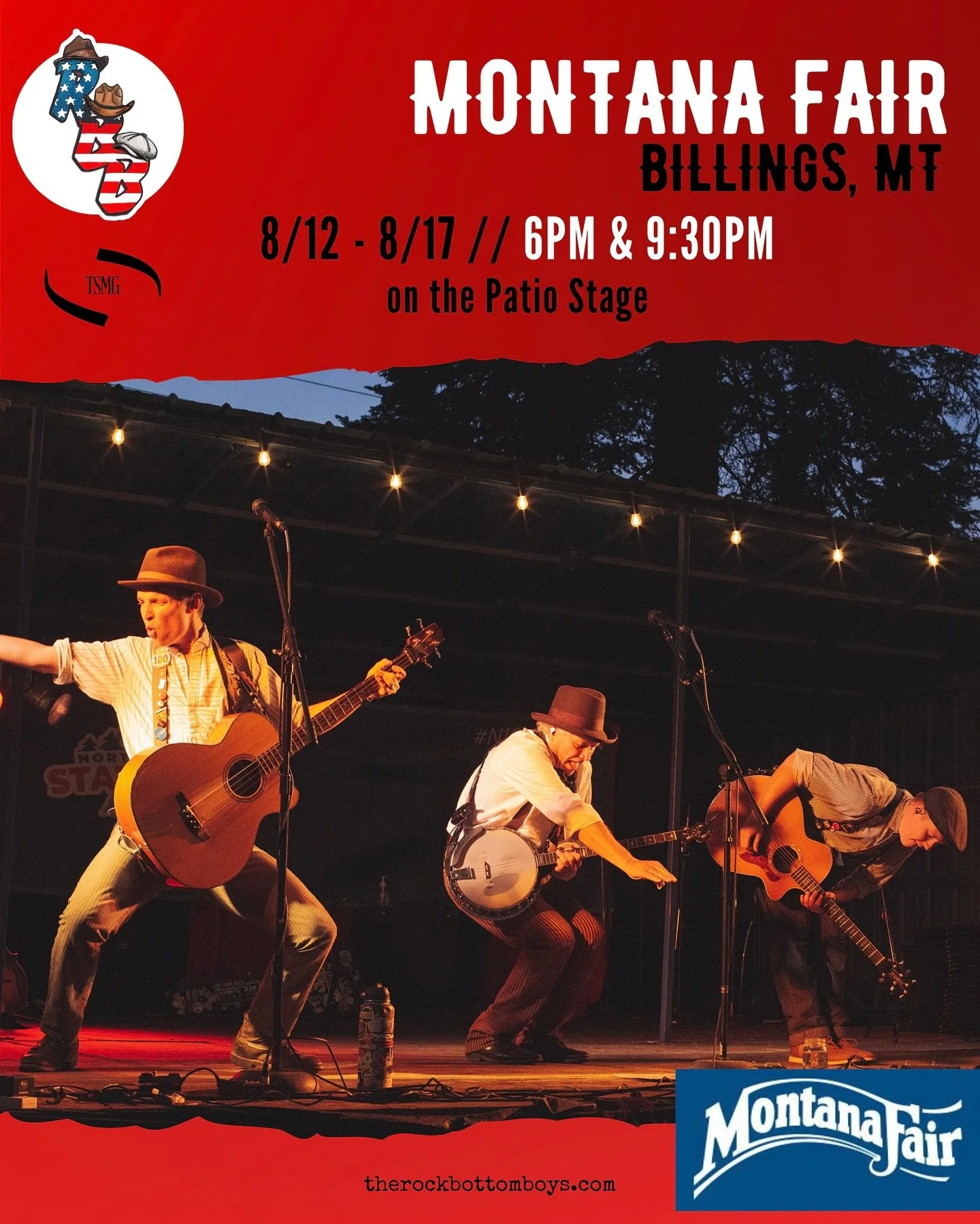 We&rsquo;re on our way Billings, MT! 🚐
See you tomorrow at Rock Bottom for 6 nights of shows at @montanafair406 

#therockbottomboys #RBB #montanafair #montanamusic #fairface #travelingband