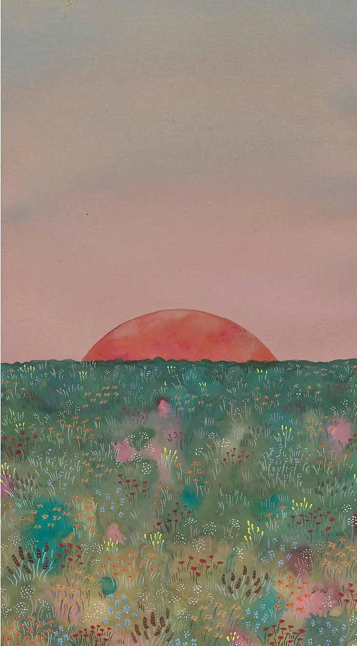 In the tall grass of a long sun