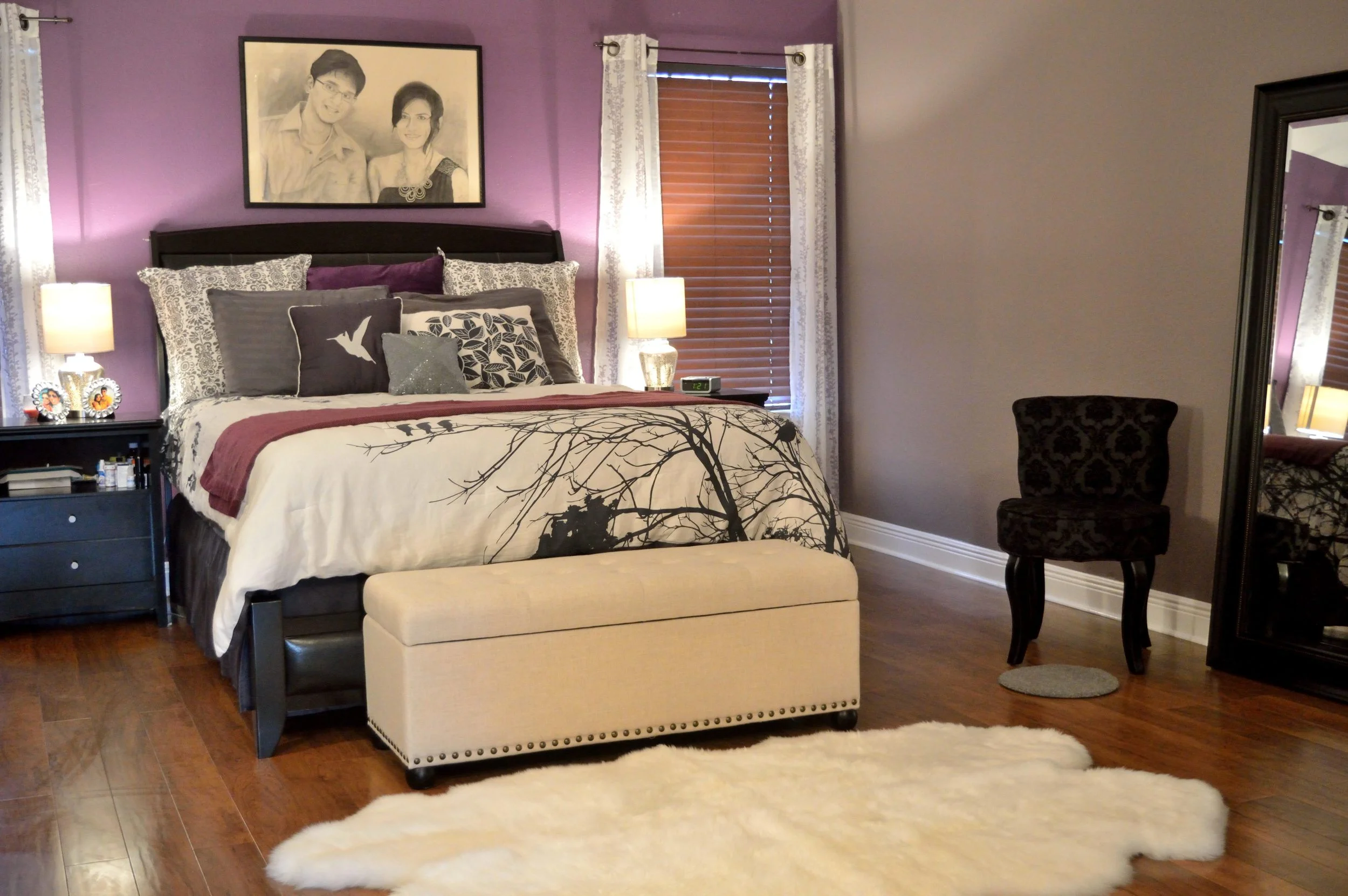 Master Bedroom: the one with the orange ceiling