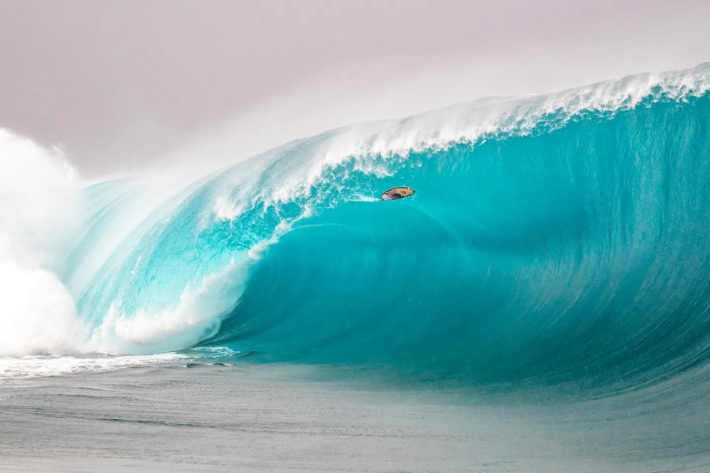 Magic Surfboard 
 
I had often heard of surfers referring to their one special board that was Magic. 
After shooting Teahupoo on a recent swell I witnessed one such board. It decided to catch a set wave by itself then proceeded to go to places where 