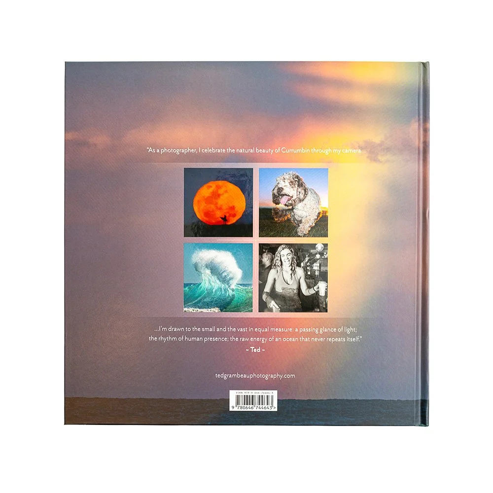 Currumbin in Light by Ted Grambeau — fine art photography book capturing the ocean, people and coastal life of Currumbin.