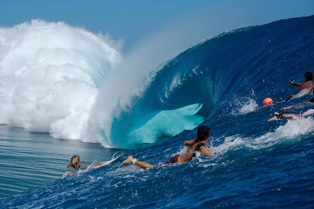 SURFING IMPACT ZONE: Teahupo`o, Tahiti is one of the heaviest and most respected waves on earth.