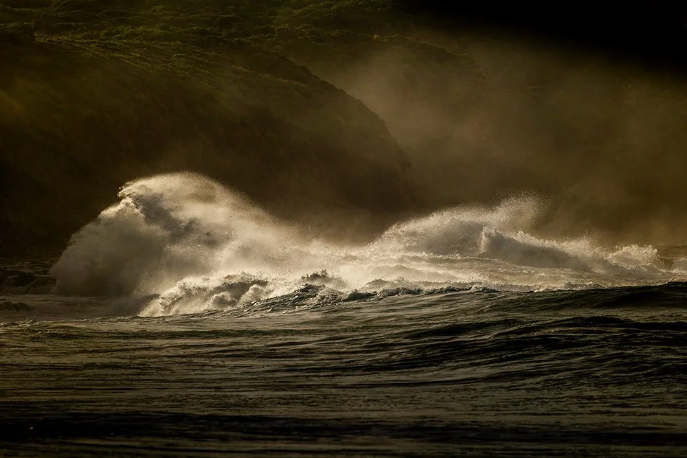 First Light at Undertow Bay, a Moody Ocean Moment revealed, photographed by Ted Grambeau.