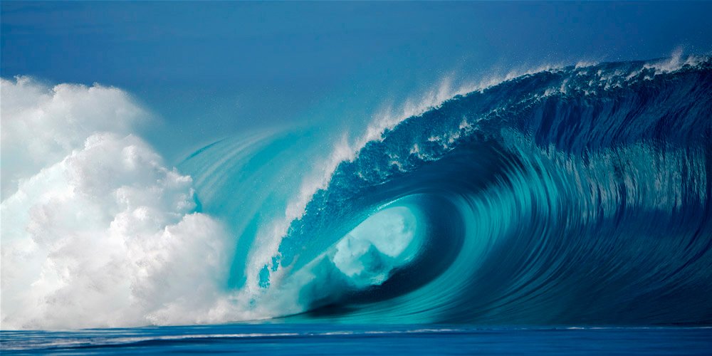 PERFECTION by Ted Grambeau is a photography print of the most perfect wave at Teahupo'o, Tahiti.