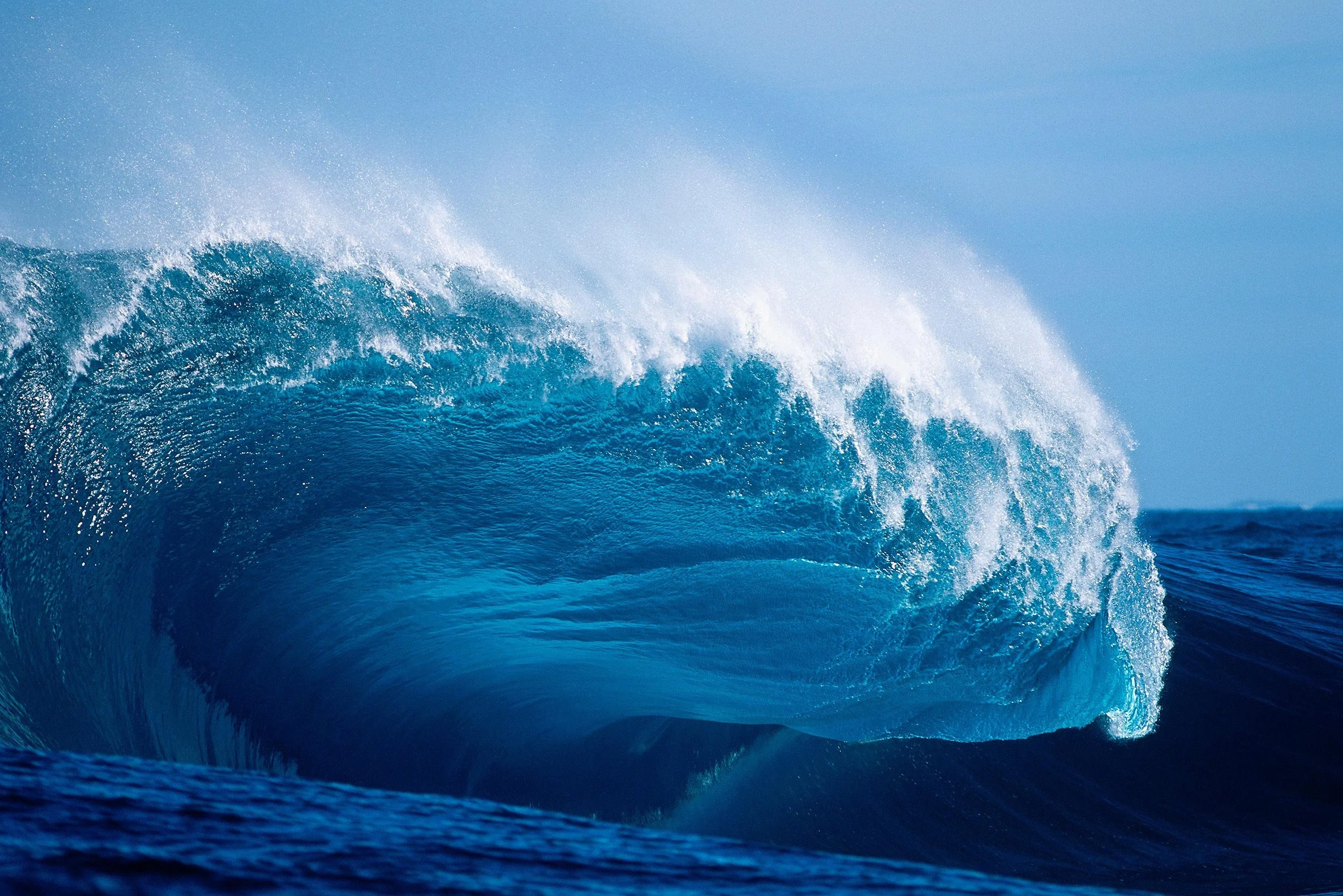 Cyclops monster wave, a heavy slab, a beast of the ocean, photographed by Ted Grambeau.