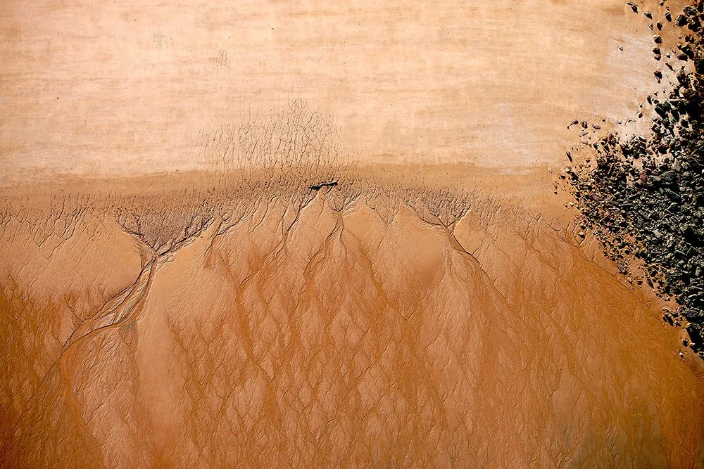 Sandy River Flats off an Inaccessible Coastline, The Kimberley, Western Australia.