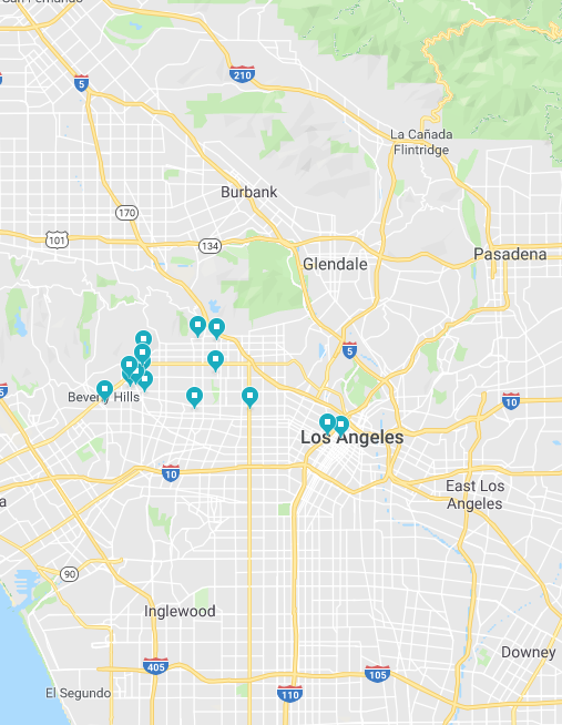 LOS ANGELES Map by @ChloGotFlo |  #OnGoogleMaps 