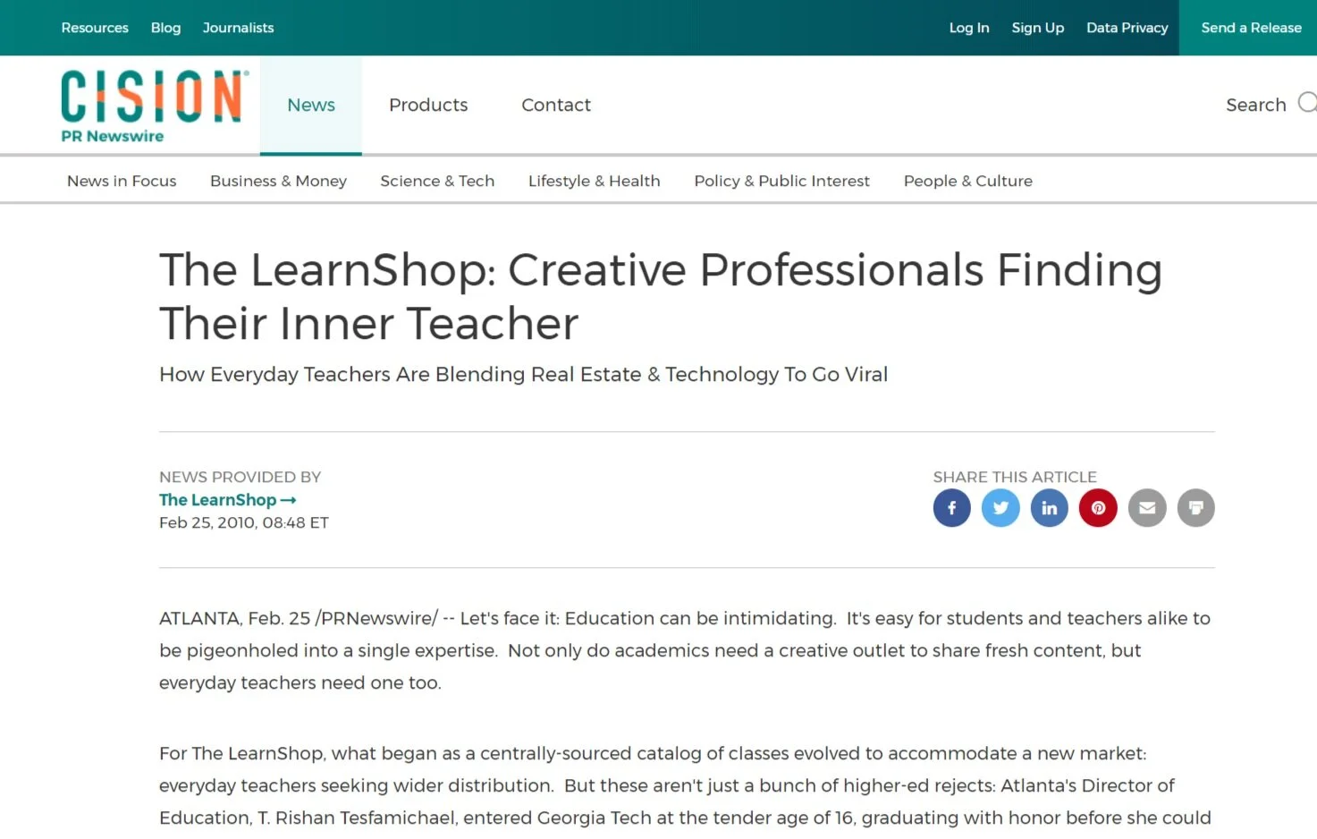 For The LearnShop, what began as a centrally-sourced catalog of classes evolved to accommodate a new market: everyday teachers seeking wider distribution. Atlanta's Director of Education, T. Rishan Tesfamichael...