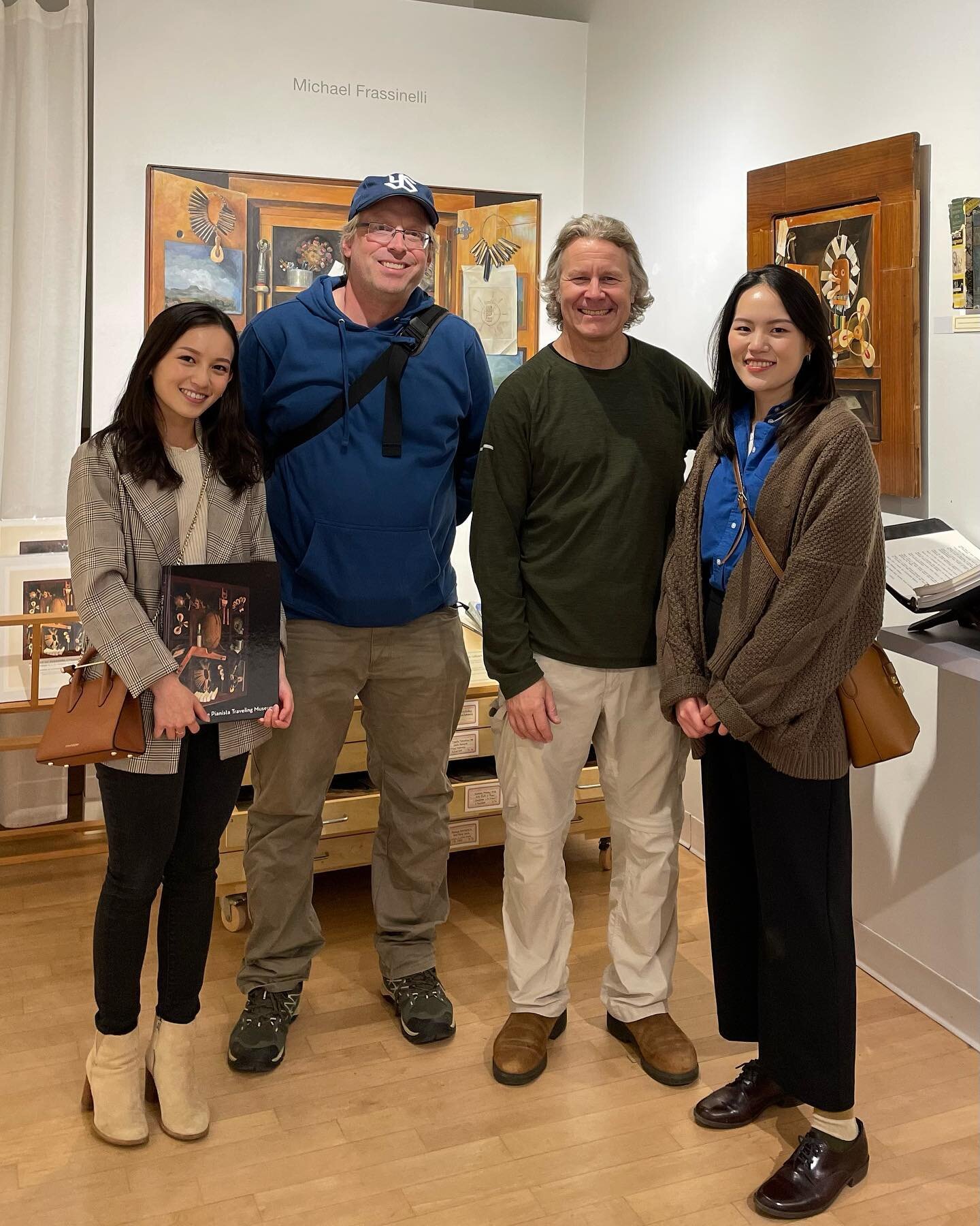 Appreciated former students (Peggy and Evonne Lao, Dana class of &lsquo;15 and &lsquo;17) and current faculty (Karl Neumann, currently on sabbatical) stopping by the @bromfieldgallery today, as well as a few others. Sunday at SoWa features an open ma