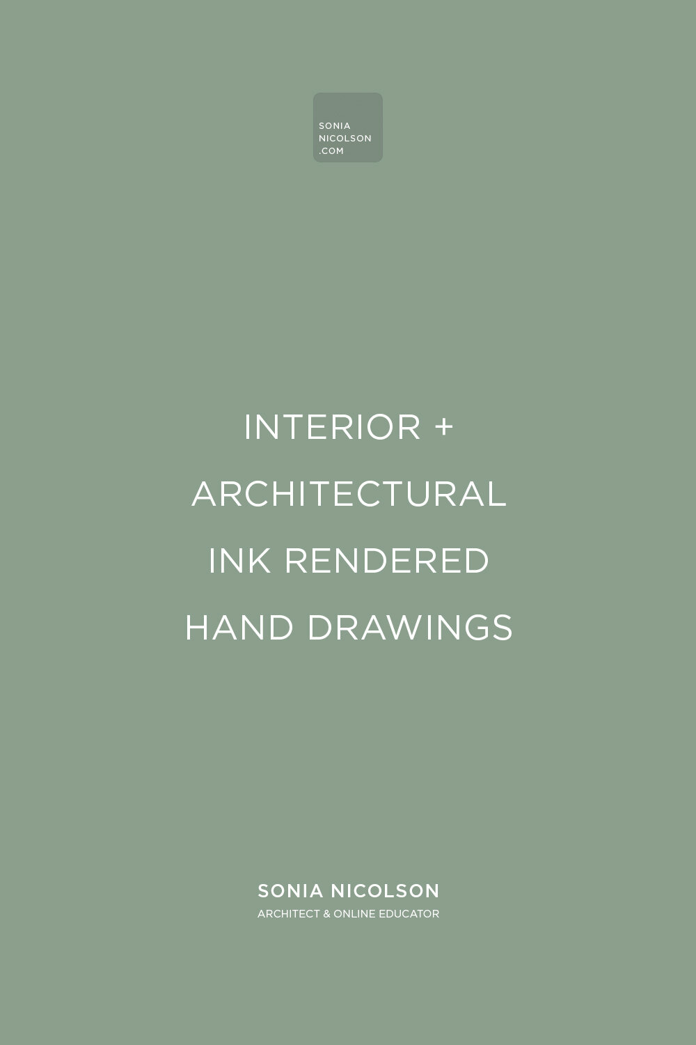 Interior and Architectural Ink rendered Hand Drawings