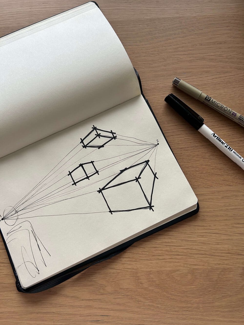 Two point perspective basic sketch