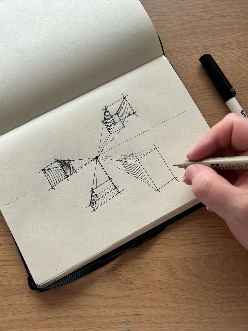 One+point+perspective+basics+sketch