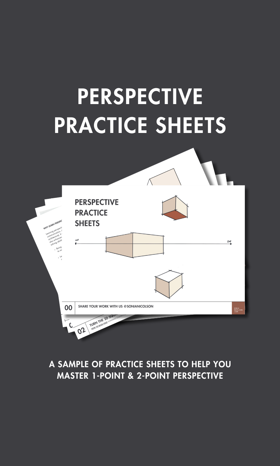 Perspective practice sheets