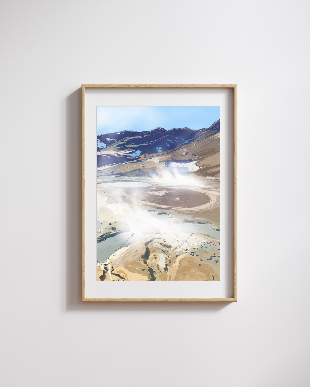 Geothermal Landscape Iceland Print – Digital Download