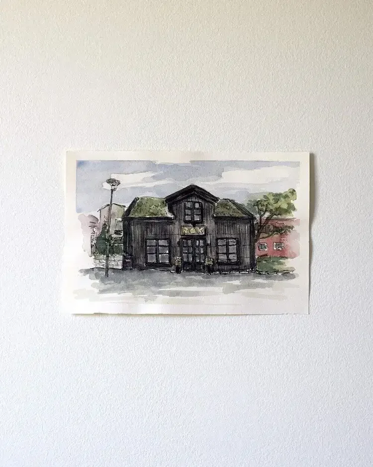 Original ROK Restaurant Watercolour Painting by Sonia Nicolson