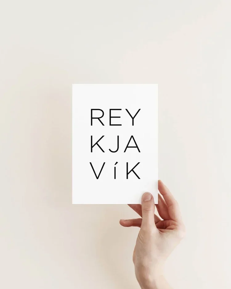 Reykjavík Iceland Mini Print by Sonia Nicolson