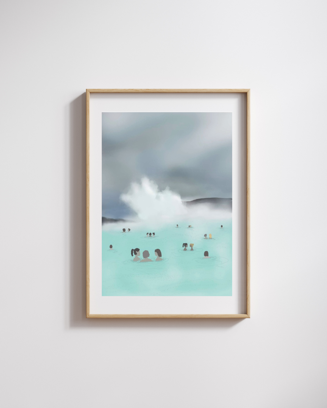 Blue Lagoon Iceland Print - Digital Art Download