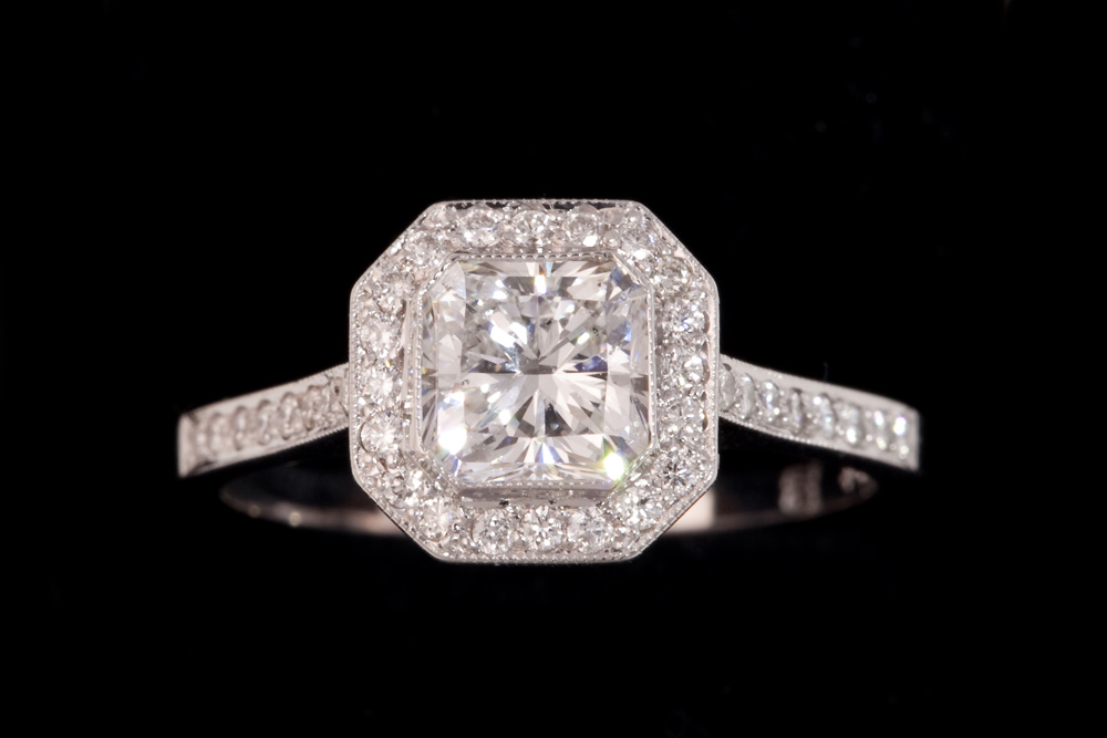 Art Deco 18ct White Gold, Diamond Ring - Antique And Vintage Elegance  Online Australia Melbourne Sydney