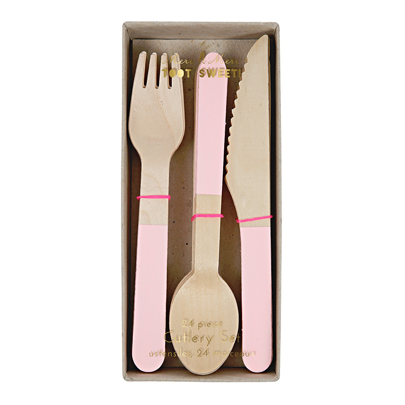 Meri Meri Soft Pink Wooden Cutlery Set.jpg