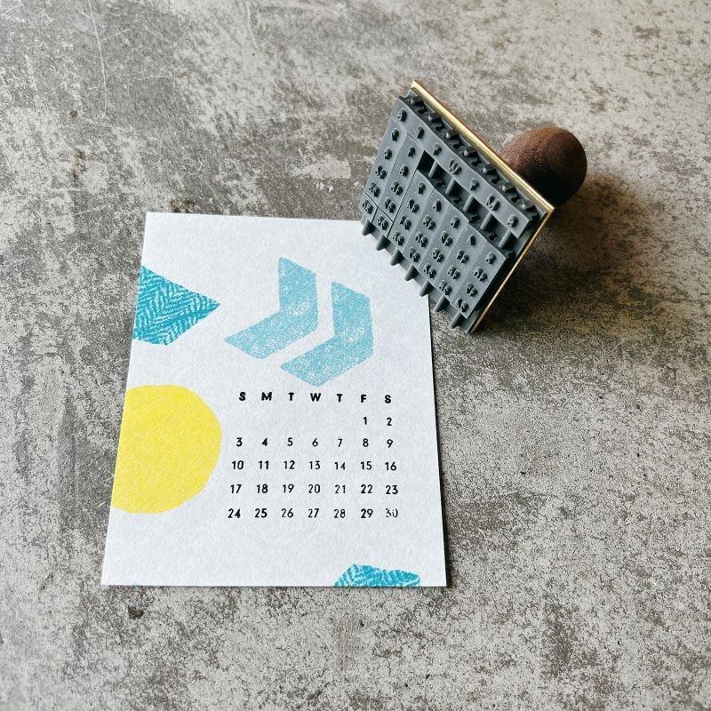 Mizushima: Perpetual Calendar Stamp — Stitch Craft