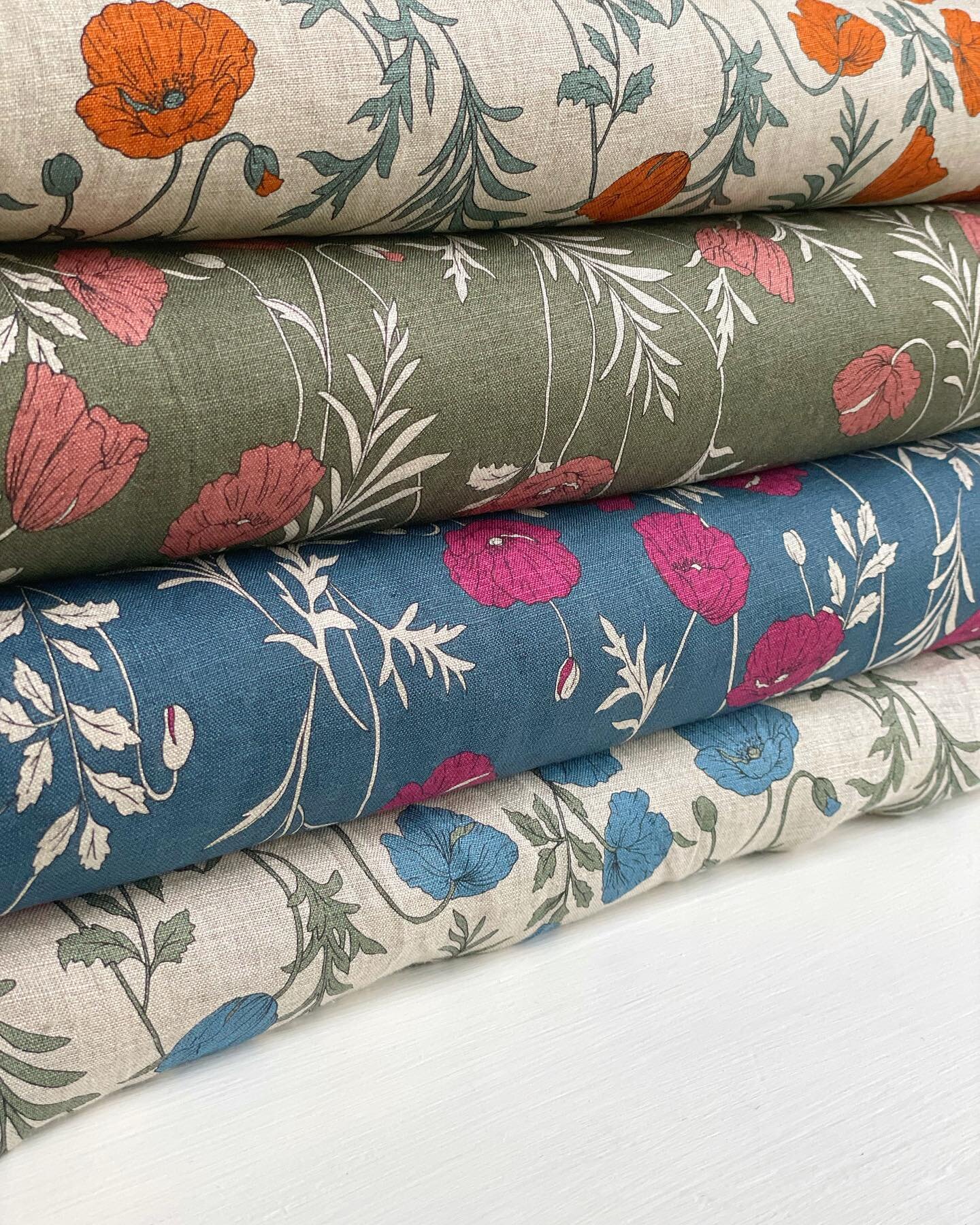summer&rsquo;s perfect fabric is back in stock!  everyone&rsquo;s favorite linen poppies from Japan are perfect for sundresses, skirts, and tops. #shopstitchcraft #japanesefabric #imakemyownclothes #slowfashionmovement #slowfashion #slowsewing