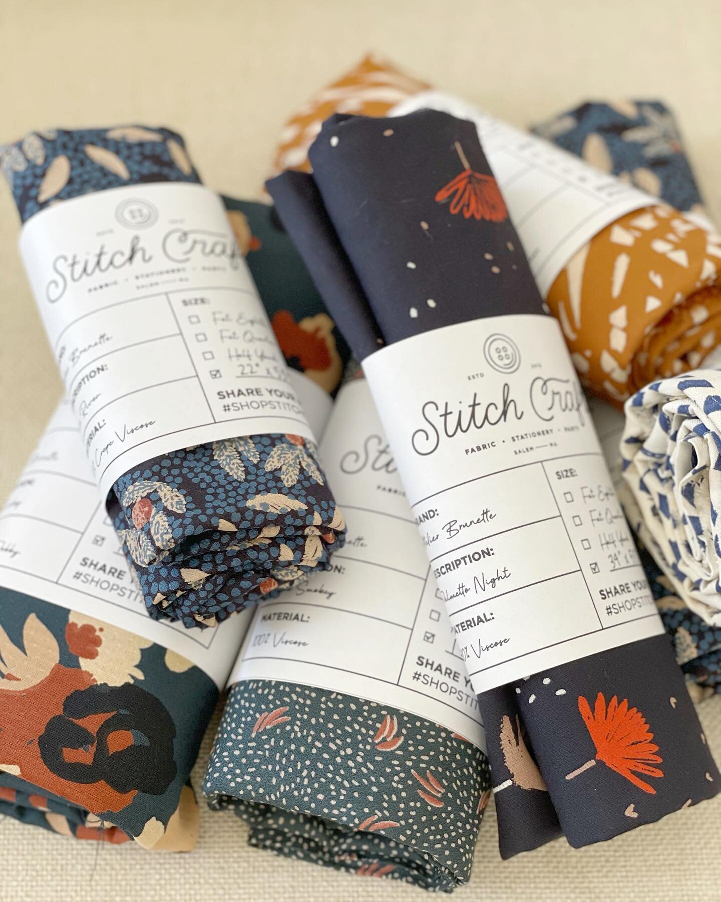 just added a bunch of gorgeous remnants to the site, including lots of #atelierbrunette viscose fabrics. these pieces range between 1/2 yard and 2 yards and are perfect for blouses, skirts, and other small projects. #shopstitchcraft #modernmaker #ima