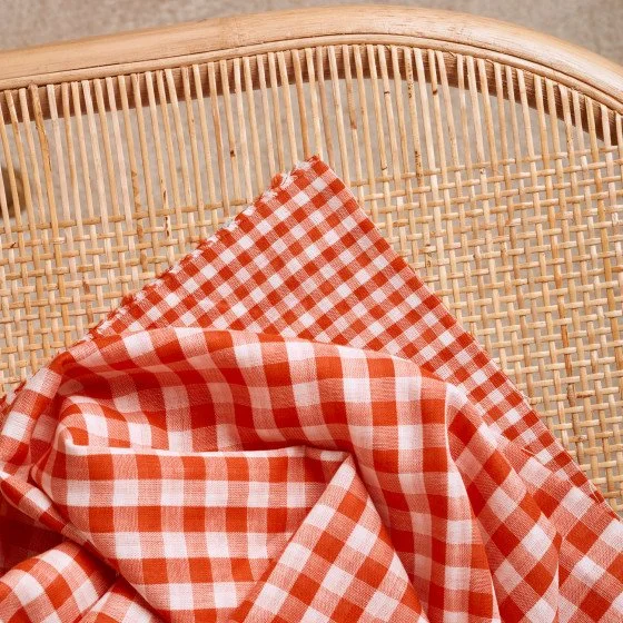 Atelier Brunette Gingham Off-White Tangerine.jpeg