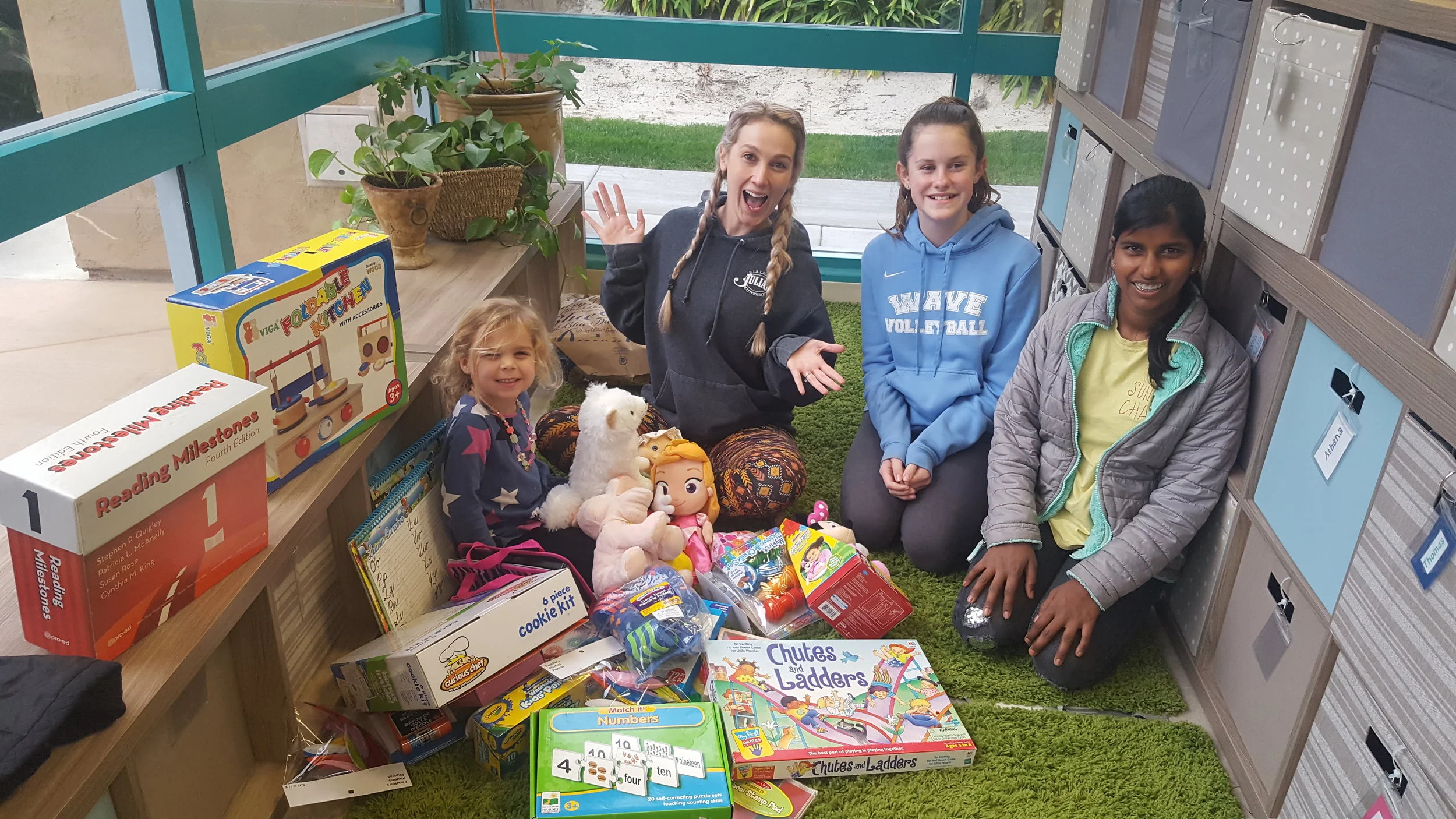 Marley, Ms. Cassie, Jessica Labelle, and Urmila Hawk-Miller from Diegueño Country School