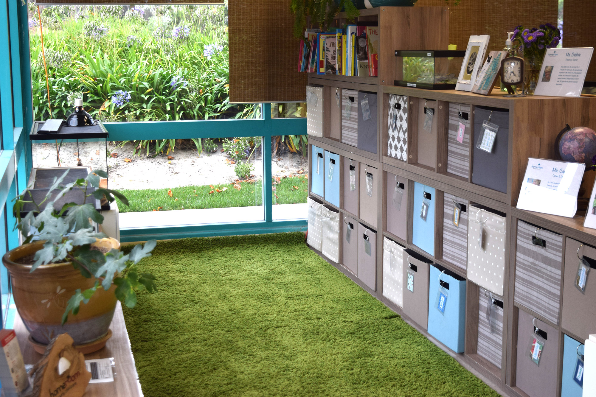 Every child gets their own cubby for their personal belongings each visit