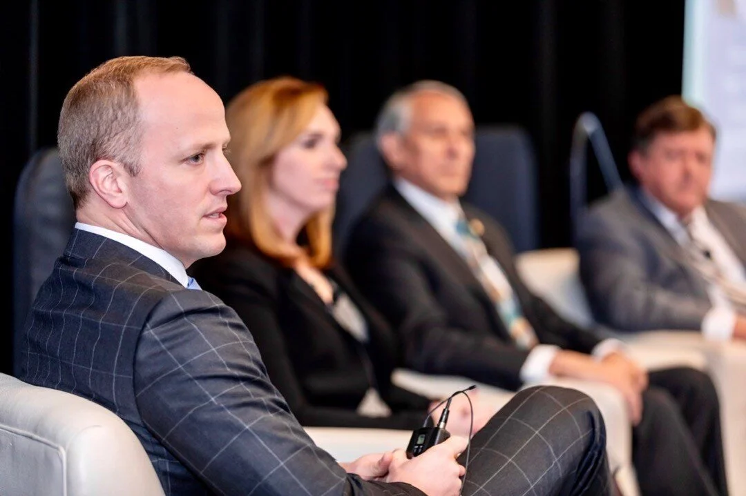 Onstage at the UNC Clean Tech Summit, moderating the panel &ldquo;Conservative Champions of Clean Energy&rdquo; with panelists @mccorklebetsy &amp; #NCGA Reps @johnszoka &amp; @replarrycstrickland 2.21.20
