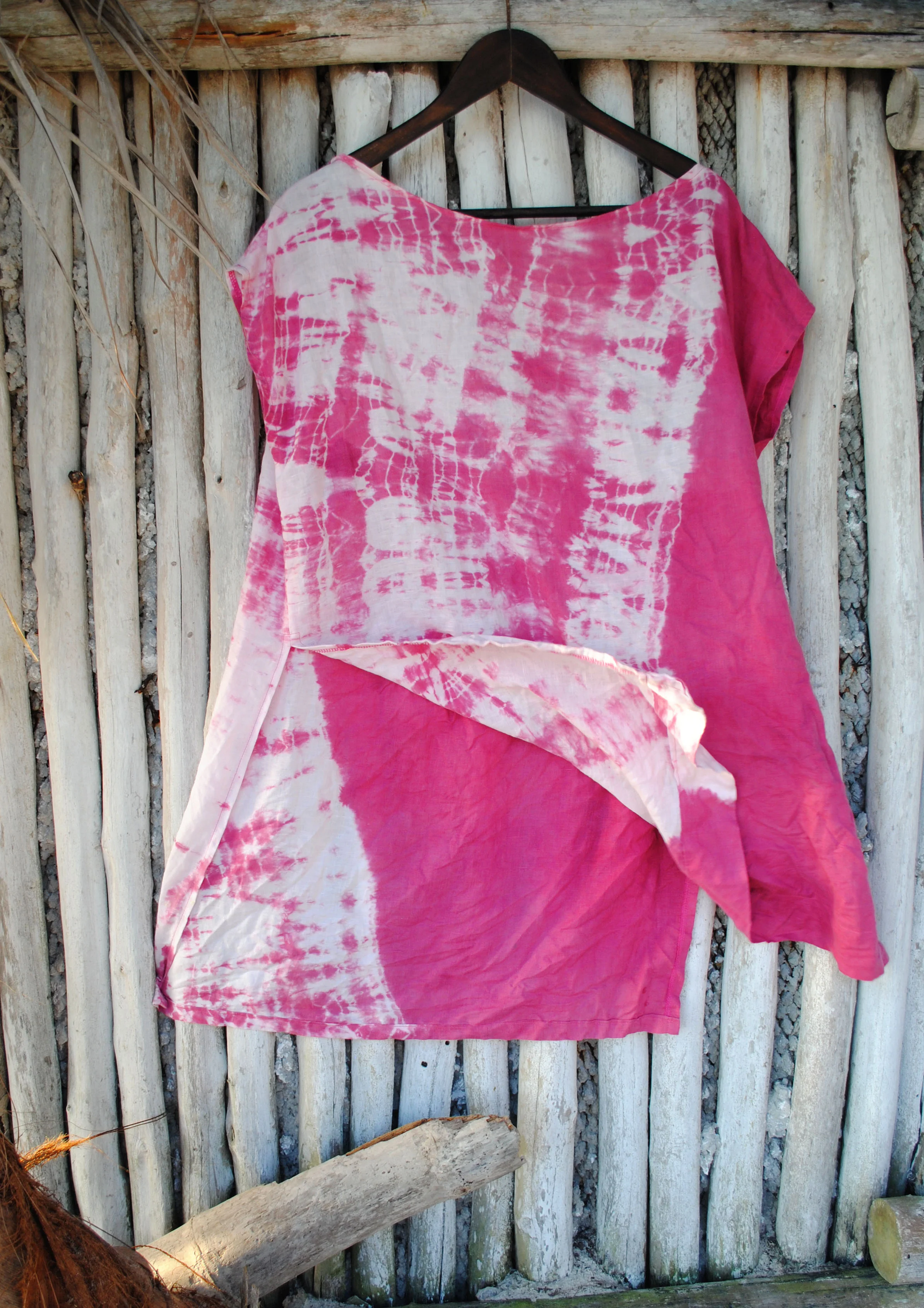 LOW TIDE | shibori cochineal tunic