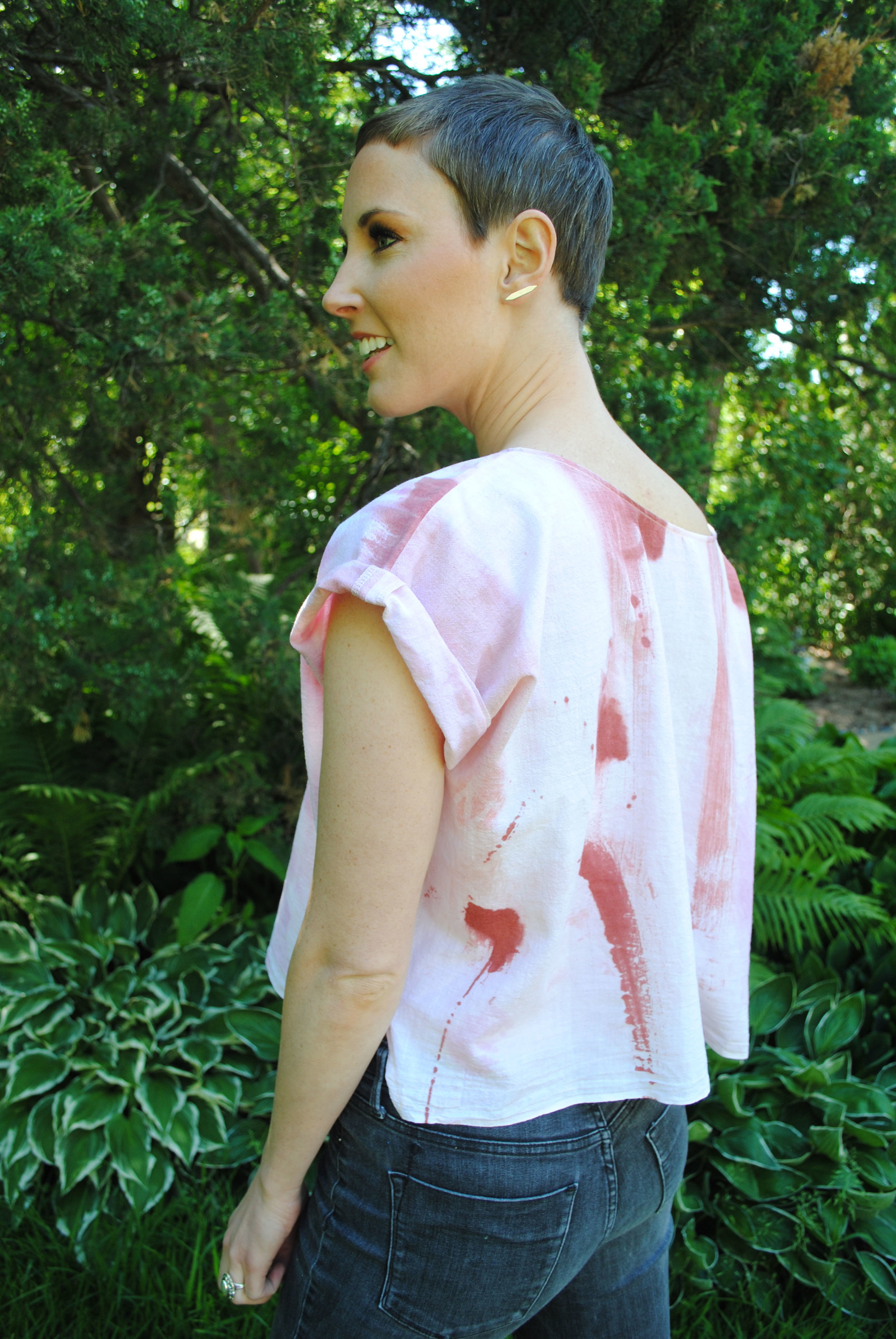 WILDFLOWER | hand-painted khadi cotton crop tunic