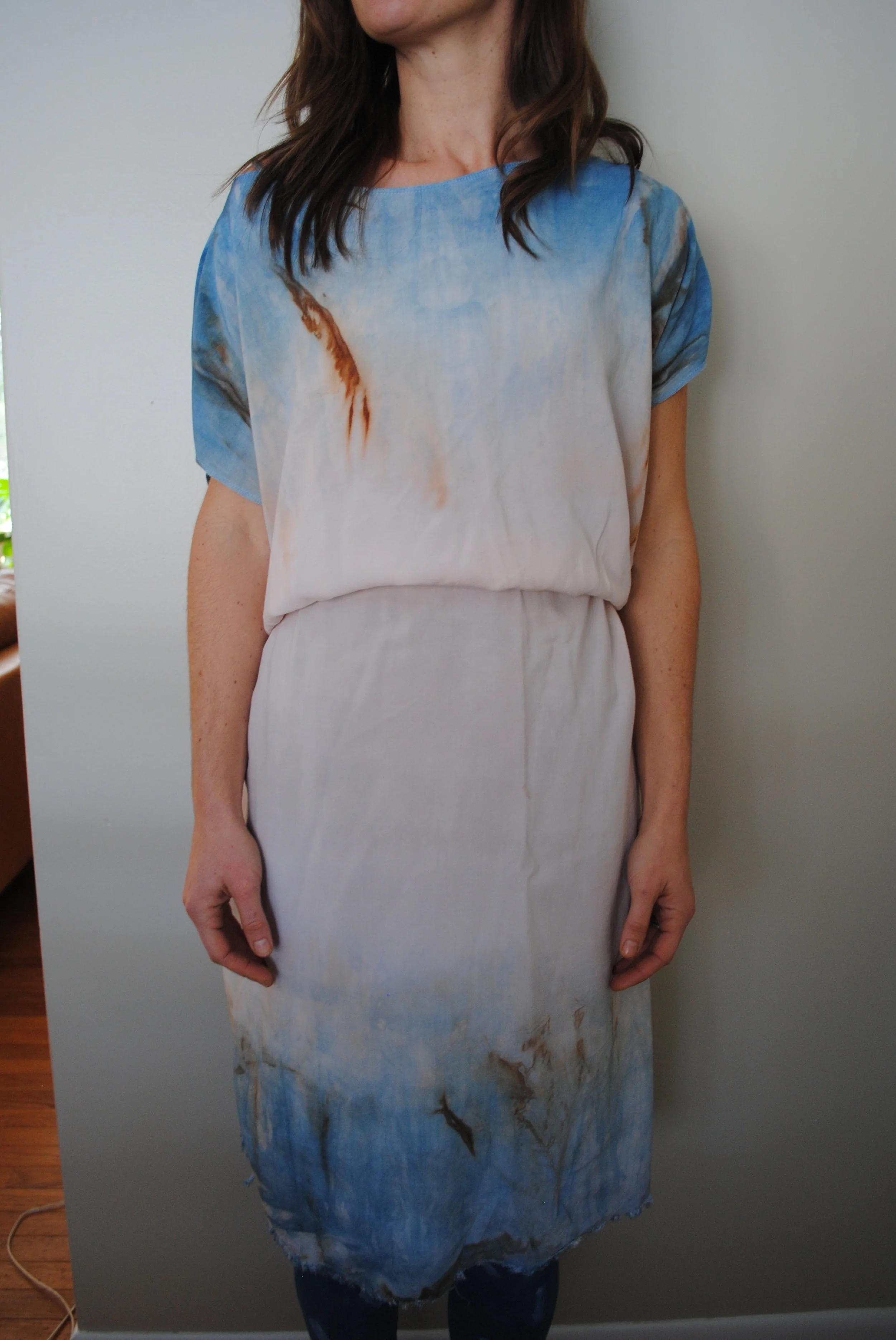 LAKE | avocado & organic indigo bamboo dress