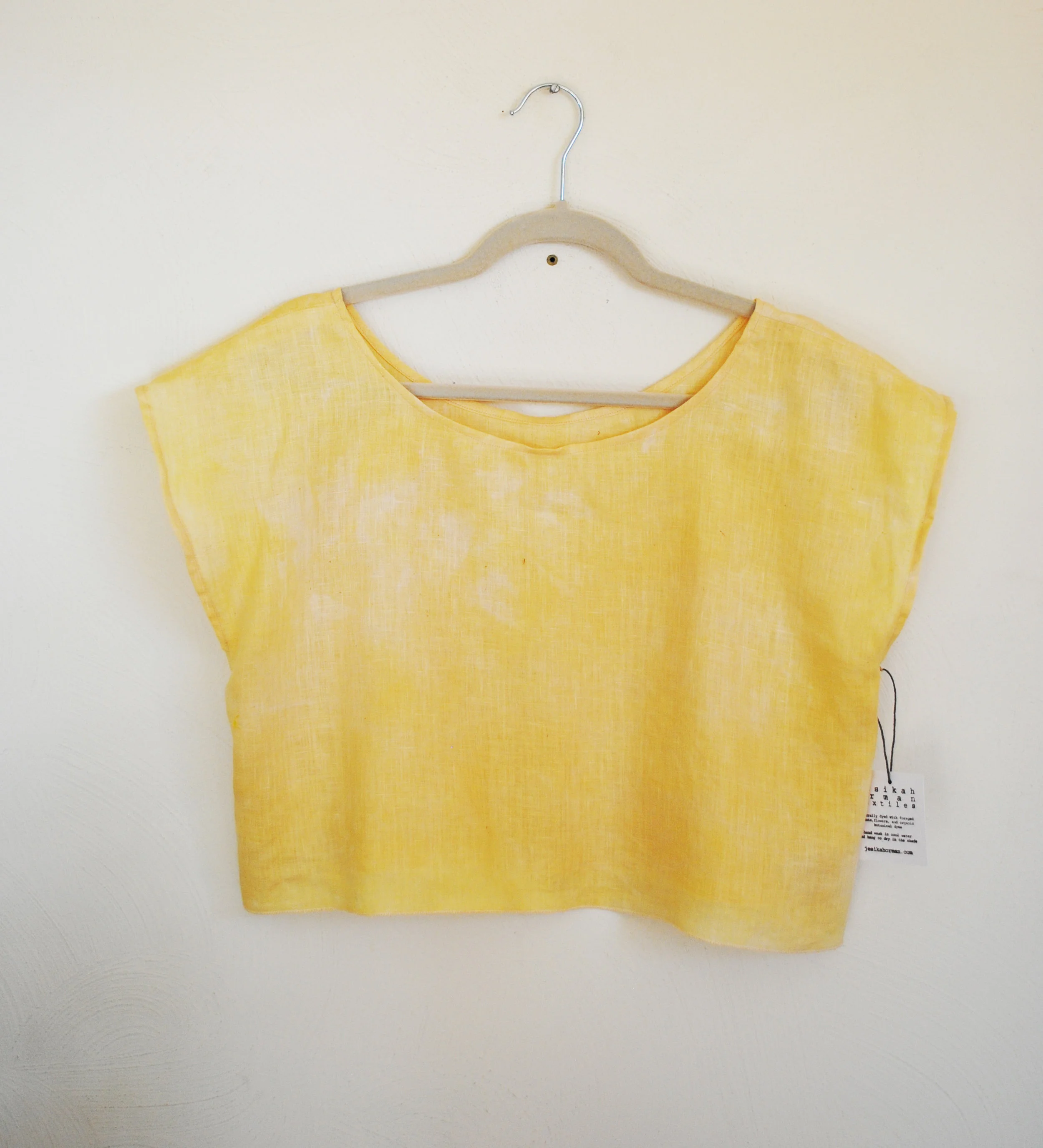 SOL | organic linen + foraged jewelweed crop tunic