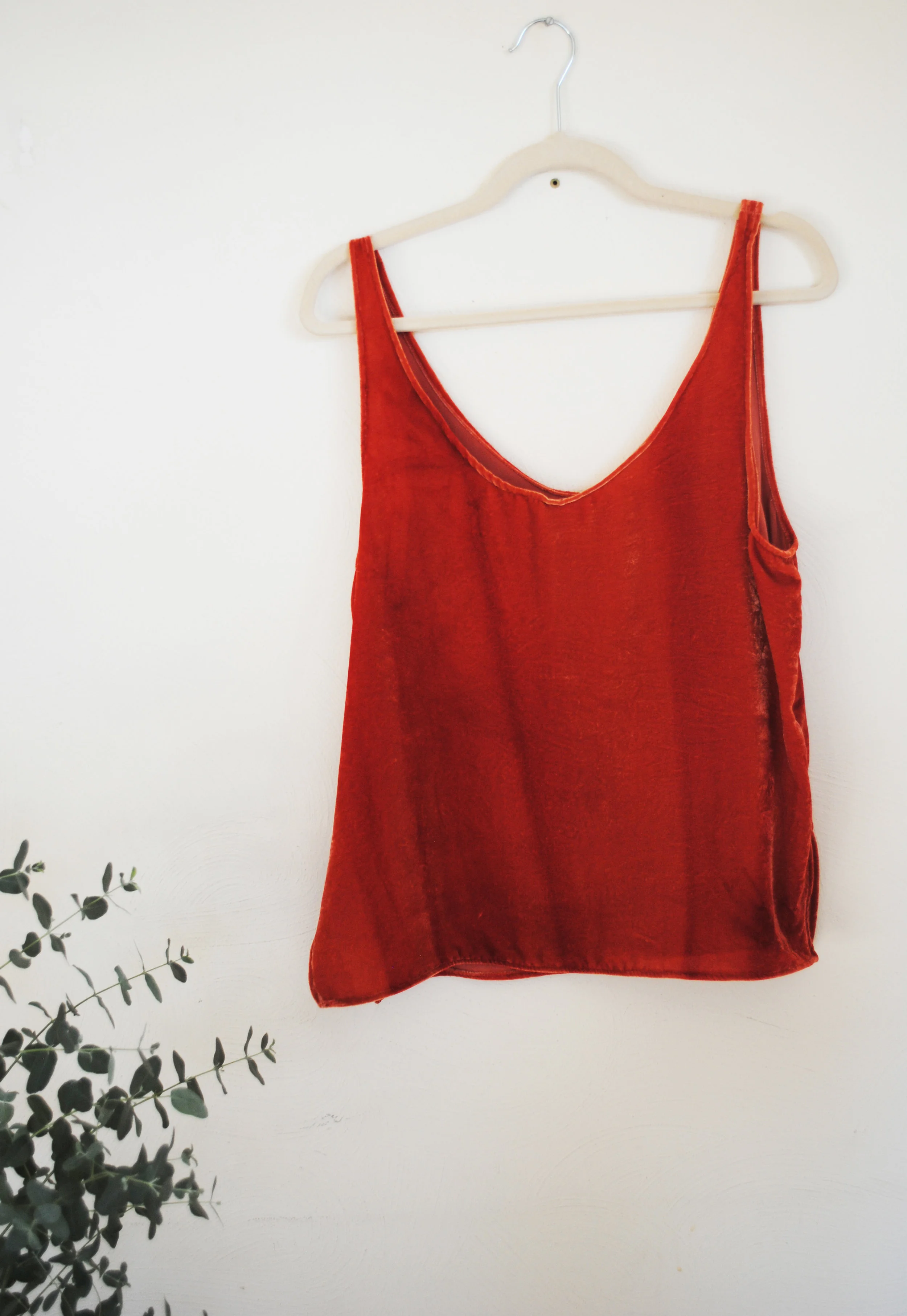 FOX |  silk velvet tank + madder root