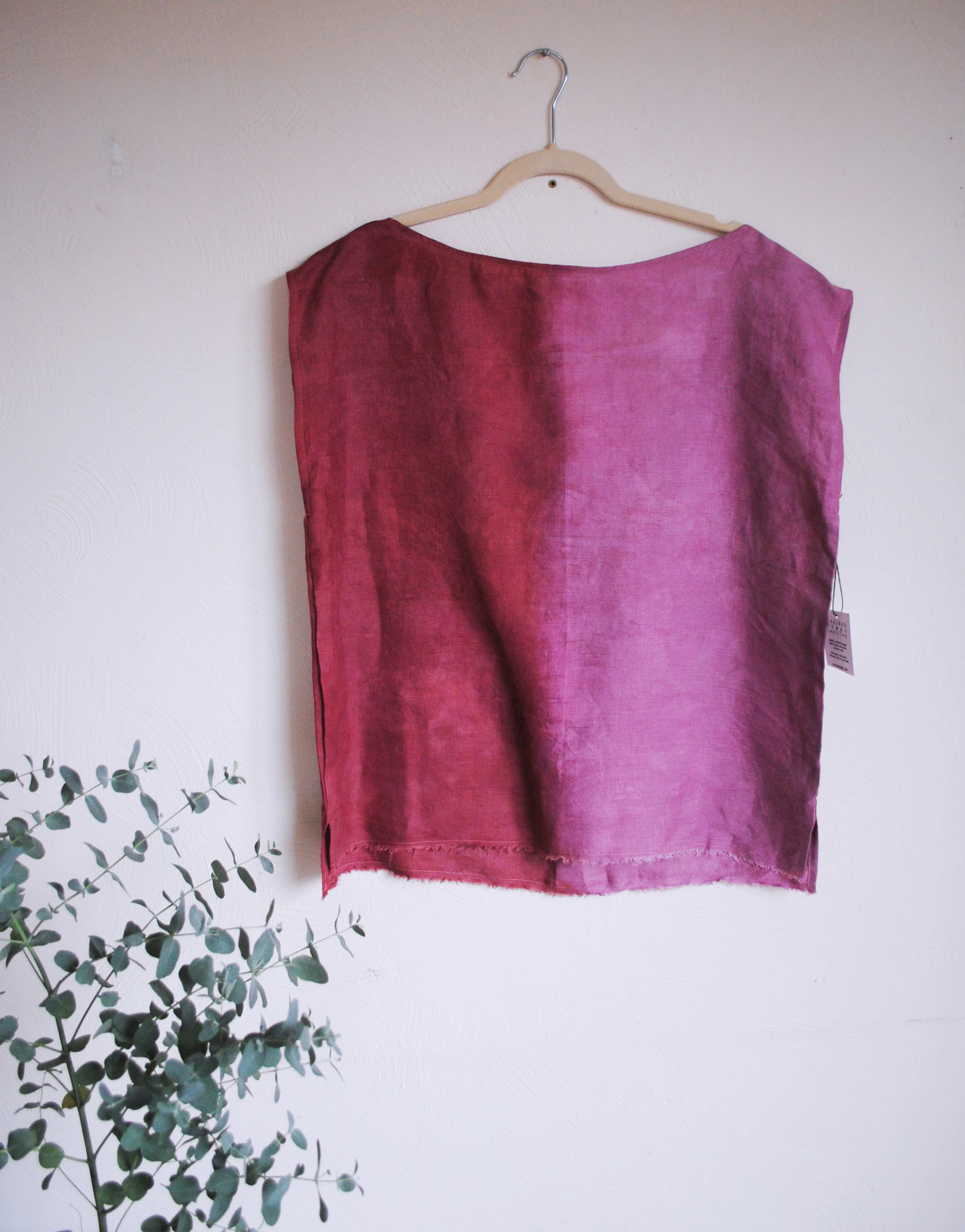 DAWN | cochineal + madder root linen tunic
