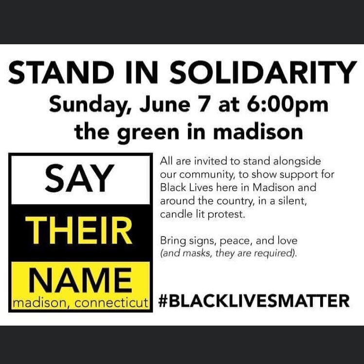 Sharing this again for local friends! Hope to see you there. 🖤🤎#blacklivesmatter #madisonct