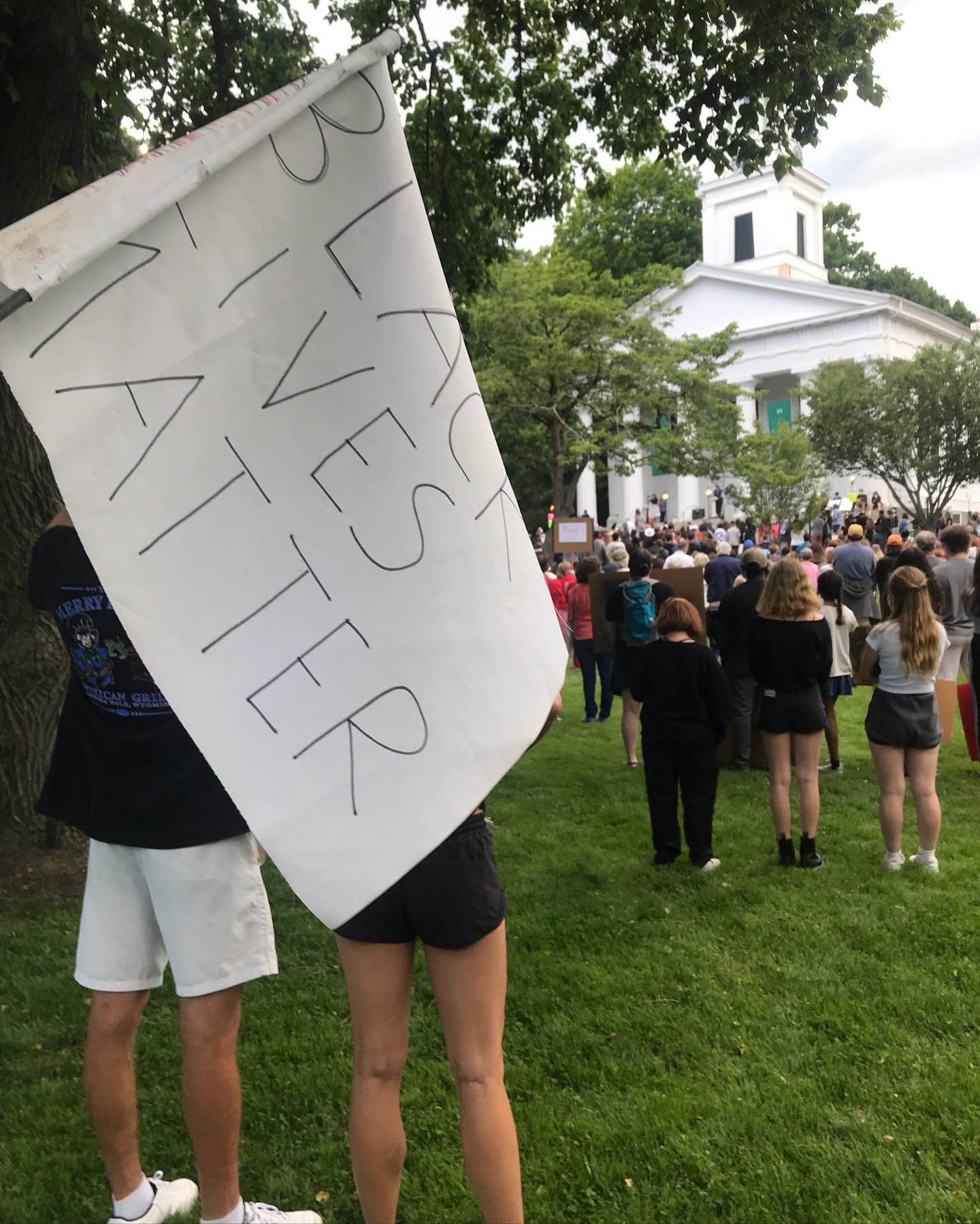 We stood in solidarity tonight with our community here in Madison in a peaceful, beautiful gathering...we listened to powerful words, the reciting of names of black lives taken violently and unjustly, the tolling of the bells, 8 long minutes of silen